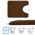 thumbnail image 2 of Debonair Memory Foam Bathroom rugs Toilet mats, U-Shaped Contour Carpet, 20" x 24", Coffee, 2 of 6