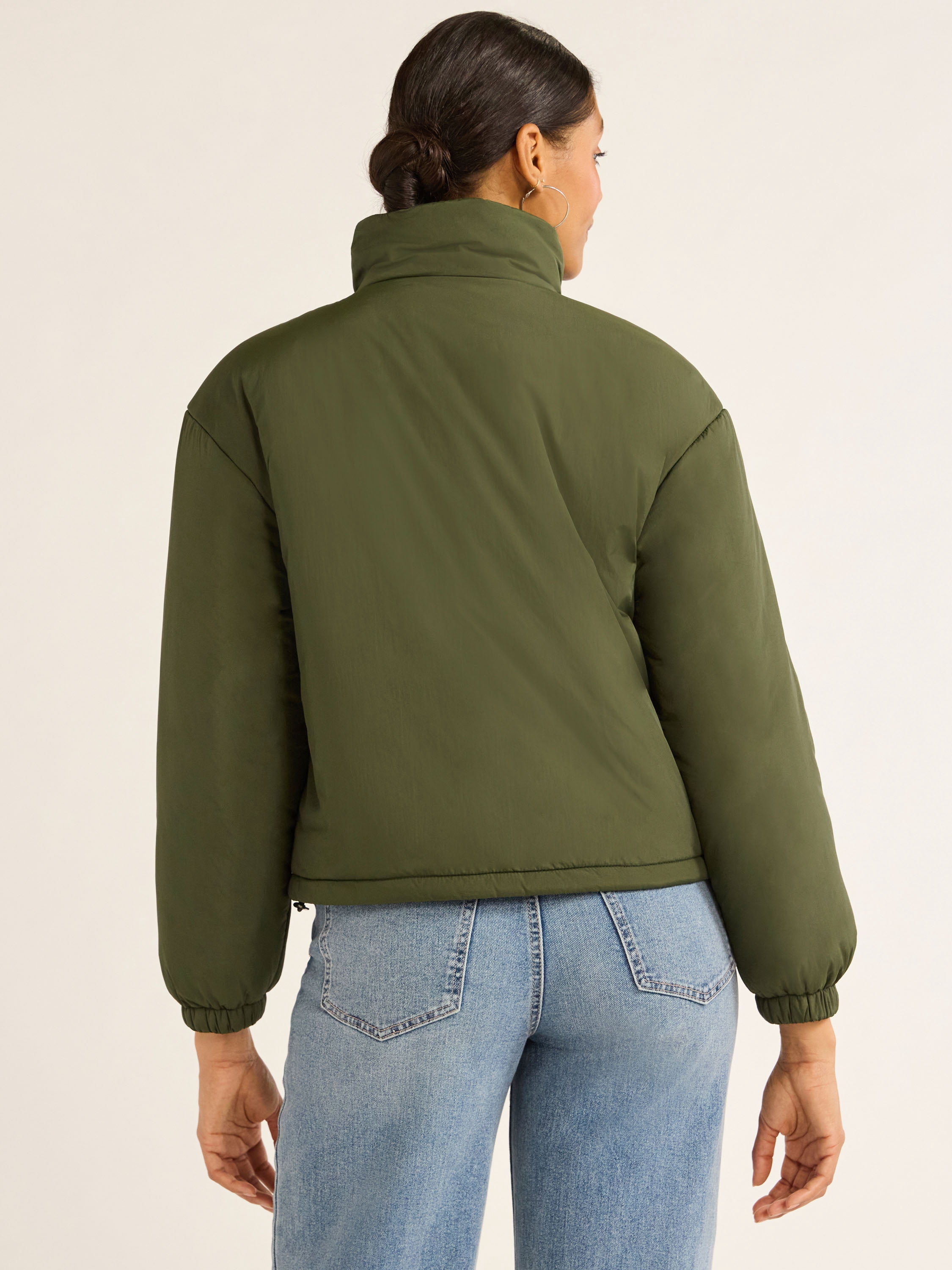 Scoop Women's Cargo Puffer Jacket, Midweight, Sizes XS-XXL