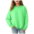 thumbnail image 3 of Ccpelsie Boys’ Fleece Crewneck Sweatshirt Kids Long Sleeve Pullover Soft and Breathable Cotton for Toddler(Light Green,9-10 Years), 3 of 9