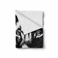 thumbnail image 2 of Lion Soft Flannel Fleece Throw Blanket, Wild Safari Life Animal Predator Hunter Dangerous Mammal Sketchy Portrait, Cozy Plush for Indoor and Outdoor Use, 50" x 70", Black White, by Ambesonne, 2 of 6