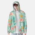thumbnail image 2 of Balery Elephant and Flowers Sudadera ligera de manga larga con capucha y protección solar UPF 50+ para hombre y mujer, ideal para pesca y running-X-Large, 2 of 7