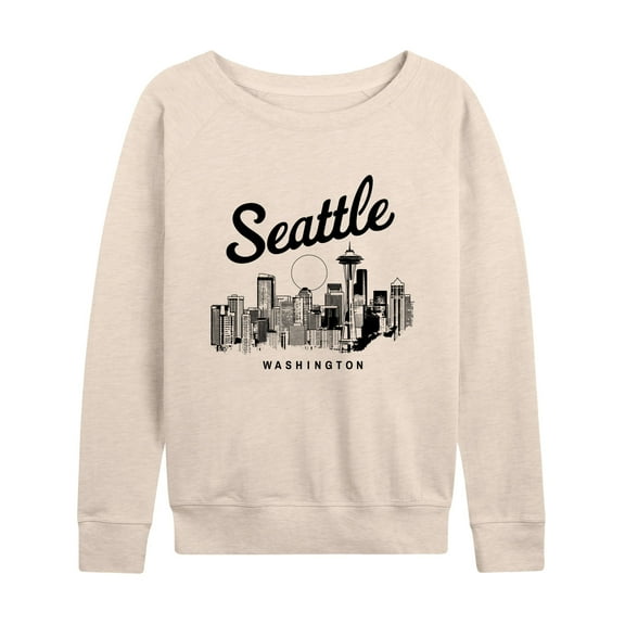Instant Message - Seattle Washington - Women's Lightweight French Terry Long Sleeve Shirt