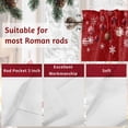 thumbnail image 7 of Valances for Windows Xmas Ornaments Ball Snowflake on Red Rod Pocket Short Curtain for bathroom living room bedroom Winter Falling Snow 1 Panel 54x18in, 7 of 7