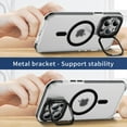 thumbnail image 2 of Strong Magnetic case for iPhone 15 Pro Max, [Military-Grade Protection] Built-in Camera Stand Phone case, Compatible with fit MagSafe Slim Thin Translucent Back Cover, Colorful Bumper Stand, Black, 2 of 8