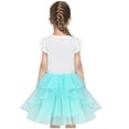 thumbnail image 3 of Girls Dress Blue Mermaid Princess Embroidery Sequin Tulle Short Sleeve 6 Years, 3 of 8