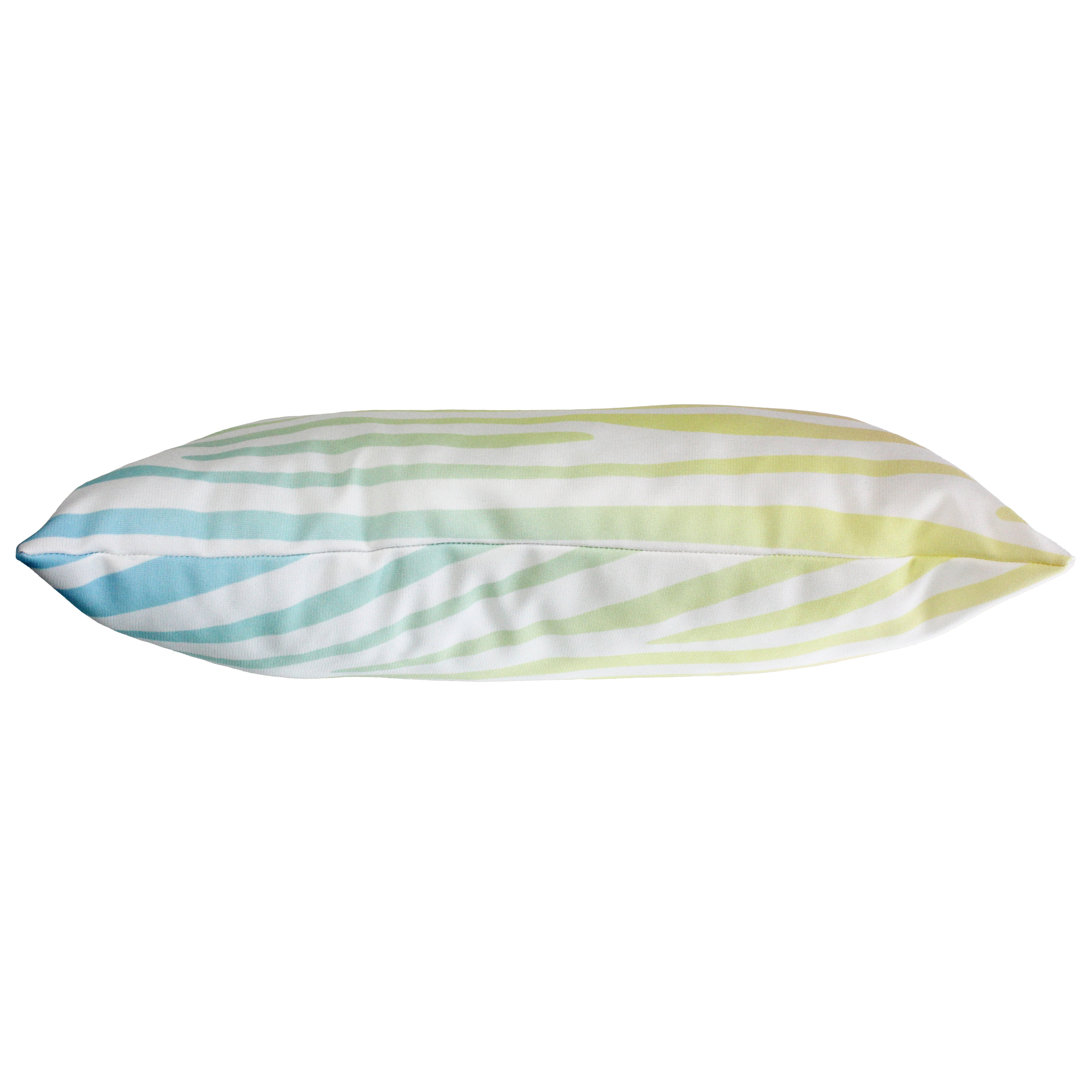 Everything Comfy Zebra Print Decorative Pillow, 16x6 Inch, Pastel Gradient/White,