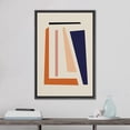 thumbnail image 4 of PixonSign Framed Canvas Print Wall Art Retro Vintage Geometric Pastel Polygon Collage Abstract Shapes Illustrations Modern Art Decorative Minimal for Living Room, Bedroom, Office - 24"x36" Black, 4 of 5