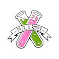 thumbnail image 1 of Conjunto de broches con forma de botella de productos químicos, lámpara de alcohol, microscopio, vaso de precipitados, insignia con forma de letras, suministros químicos creativos, 1 of 6