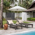 thumbnail image 5 of Devoko Set of 2 Outdoor Patio Chaise Lounge Chairs, Rattan Style, Multi-angle Adjustable Back, Dark Brown, 5 of 7