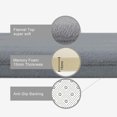 thumbnail image 4 of Memory Foam Bath Rug  Bathroom Mat Set of 3 Pcs  Gray, 4 of 7