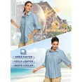 thumbnail image 6 of POENTAB Long Sleeve Fishing Shirts for Women Quick Dry Sun UV Protection Convertible Button Shirt Blouse for Hiking Safari, 6 of 8