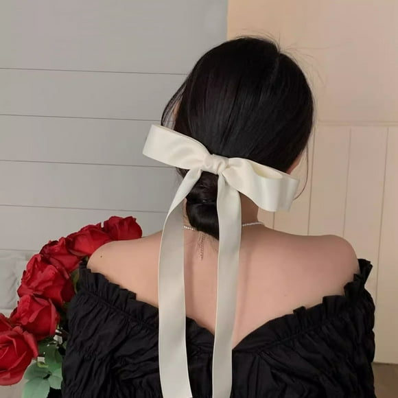 CSEONEP Big Deals Items,Hair Bow Hair Clips Christmas Bows Hair Clips for Women Cream Bow Black Bow for Hair Beige Bow Clips Hair Ribbon Bow Clips Cute Hair Accessories