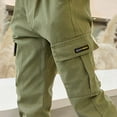 thumbnail image 6 of Gubotare Dress Pants for Boys Boys Elastic Waist Pants Kids Uniform School Cotton Twill Trousers with Pockets Size 7-8 (Green,7-8 Years), 6 of 6