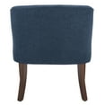 thumbnail image 5 of Safavieh Ibuki Traditional Wood and Fabric Dining Arm Chairs, Navy, 5 of 6