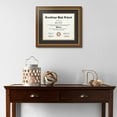 thumbnail image 2 of ArtToFrames 10x12 inch Diploma Frame - Framed in Medium Tri-colored Frame with Black and Gold Mats, Comes with Regular Glass and Sawtooth Hanger for Wall Hanging (D-4446-10x12), 2 of 4