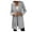 Grey, variant on Lolmot Woman Artificial Wool Elegant Blend Coat Slim Female Long Coat Outerwear Jacket