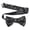 Black/Silver, variant on Boy’s Paisley Red Formal Satin Pre-Tied Bow Tie by Spencer J’s Signature Satin Collection