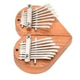 thumbnail image 3 of 8 Key Thumb Piano, Lightweight Kalimba Exquisite Mini Finger Instrument Easy Operation 2Pcs With Lanyards For Entertainment For Music Lovers For Traveling Heart Shape Left + Right, 3 of 8