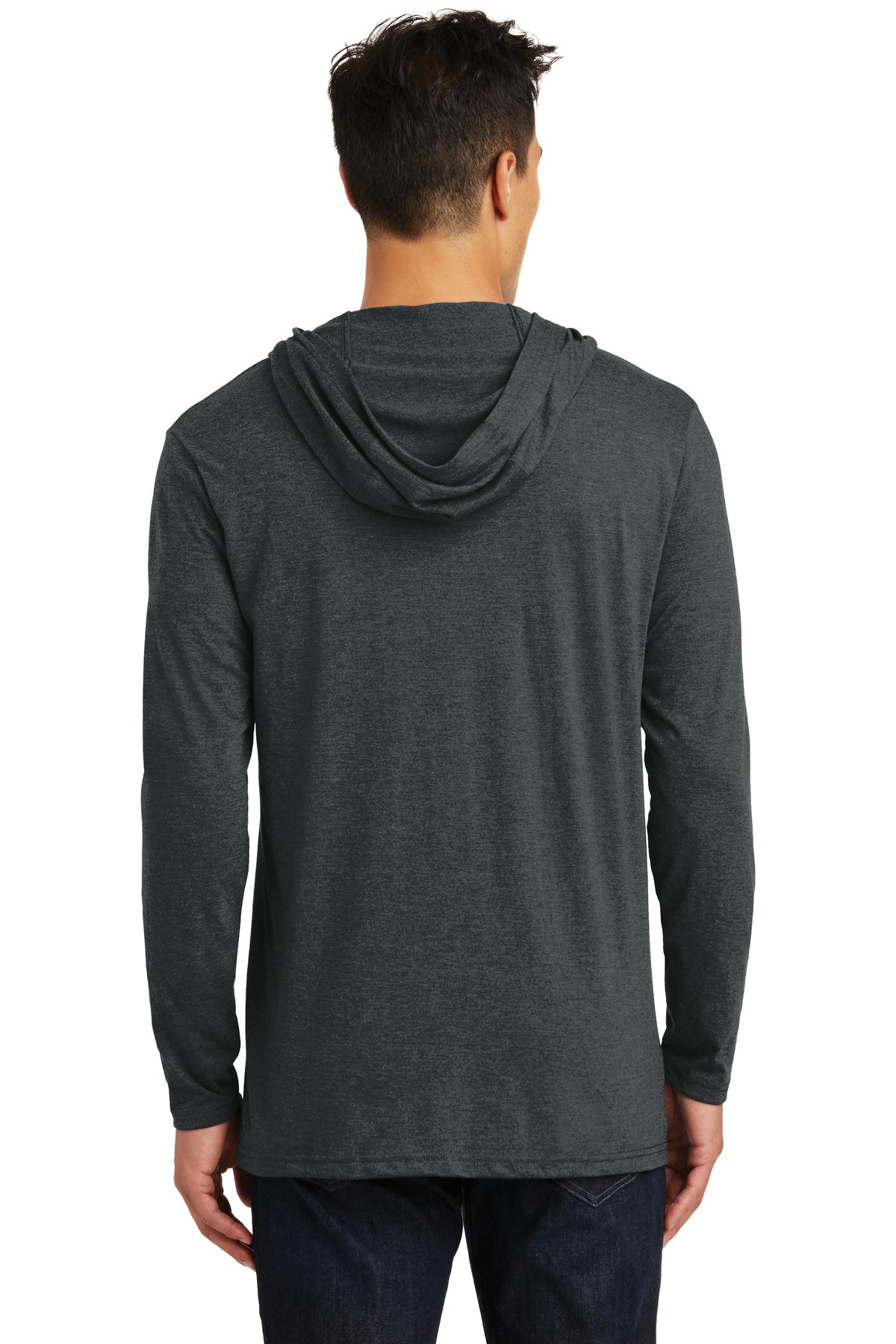 District Made Mens Perfect Tri Long Sleeve Hoodie-S (Black Frost) - image 2 of 6
