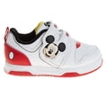thumbnail image 3 of Disney Mickey Mouse Boys Sneakers. (Toddler Little Kids), White Red, Size: 9, 3 of 10