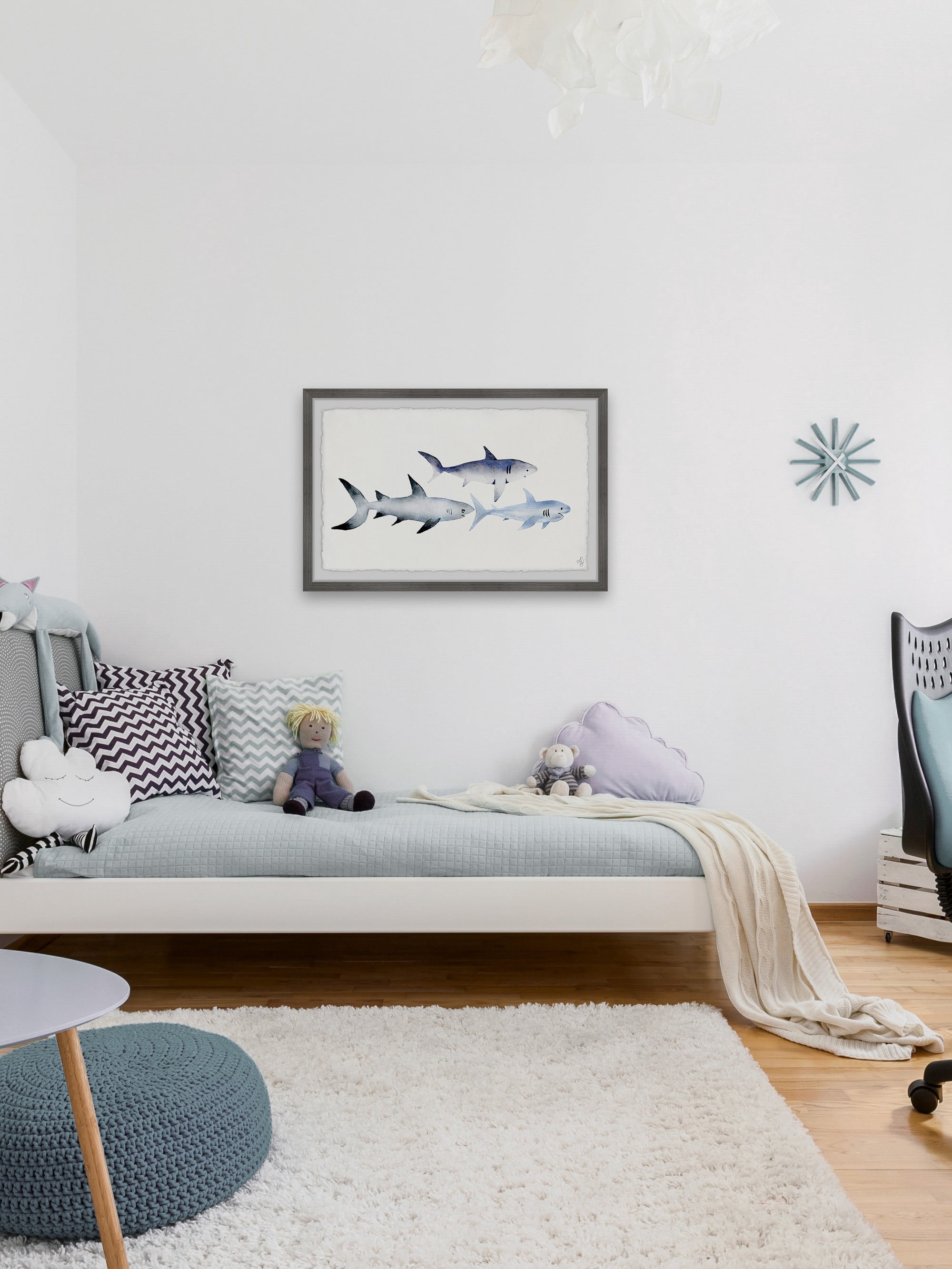 Marmont Hill Follow the Sharks Framed Wall Art