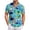 Cyan015, variant on QHRMKOG Mens Short Sleeve Shirts Relaxed Fit Tropical Print Hawaiian Shirt Light Holiday Button Down Beach Shirts Summer Casual Shirt Green 3XL