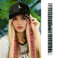 thumbnail image 3 of 18 Inch Tail Hair Extensions Synthetic Straight Clip In for Daily Use with Stripe Printed Design in Random Colors, 3 of 3
