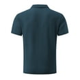 thumbnail image 4 of Tauxra Golf Shirts for Men Short Sleeve Wrinkle Free 4 Way Stretch Wicking Performance Collared Tshirts Dark Blue L, 4 of 4