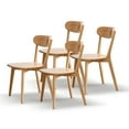 thumbnail image 2 of Noble House Set of 4 Dining Chairs, 18.3" x 21.3" x 31.5", Solid FAS Grade North American Oak, 100% Natural Dirt-Free Hardwood, Simple Wooden Chairs for Dining Table or Living Room, OAK, 2 of 9