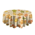 thumbnail image 5 of Autumn Fall Leaves Pattern Round Tablecloth 60" X 60",Wrinkle Wipeable Table Cloth for Kitchen Dining Room Picnic Patio Party, 5 of 6