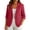 Red, variant on Women's Cotton Linen Blazer Jacket Notched Lapel 3/4 Sleeve Work Office Casual Streetwear Top with Pockets Regular Fit