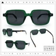 thumbnail image 2 of Retro Vintage Vibe Mid Temple Horn Rim Hipster Fashion Sunglasses Green Tortoise - Black, 2 of 8