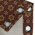 thumbnail image 4 of Ambesonne Abstract Grommet Curtain, Dotted Flowers Pattern, 50" x 108", Maroon Pale Brown, 4 of 6