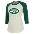 thumbnail image 2 of Women's Majestic Threads Ahmad Sauce Gardner Cream/Green New York Jets Player Raglan Name & Number Fitted 3/4-Sleeve, 2 of 3