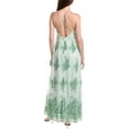 thumbnail image 2 of Bebe womens  Flocked Mesh Maxi Dress, xs, Green, 2 of 3