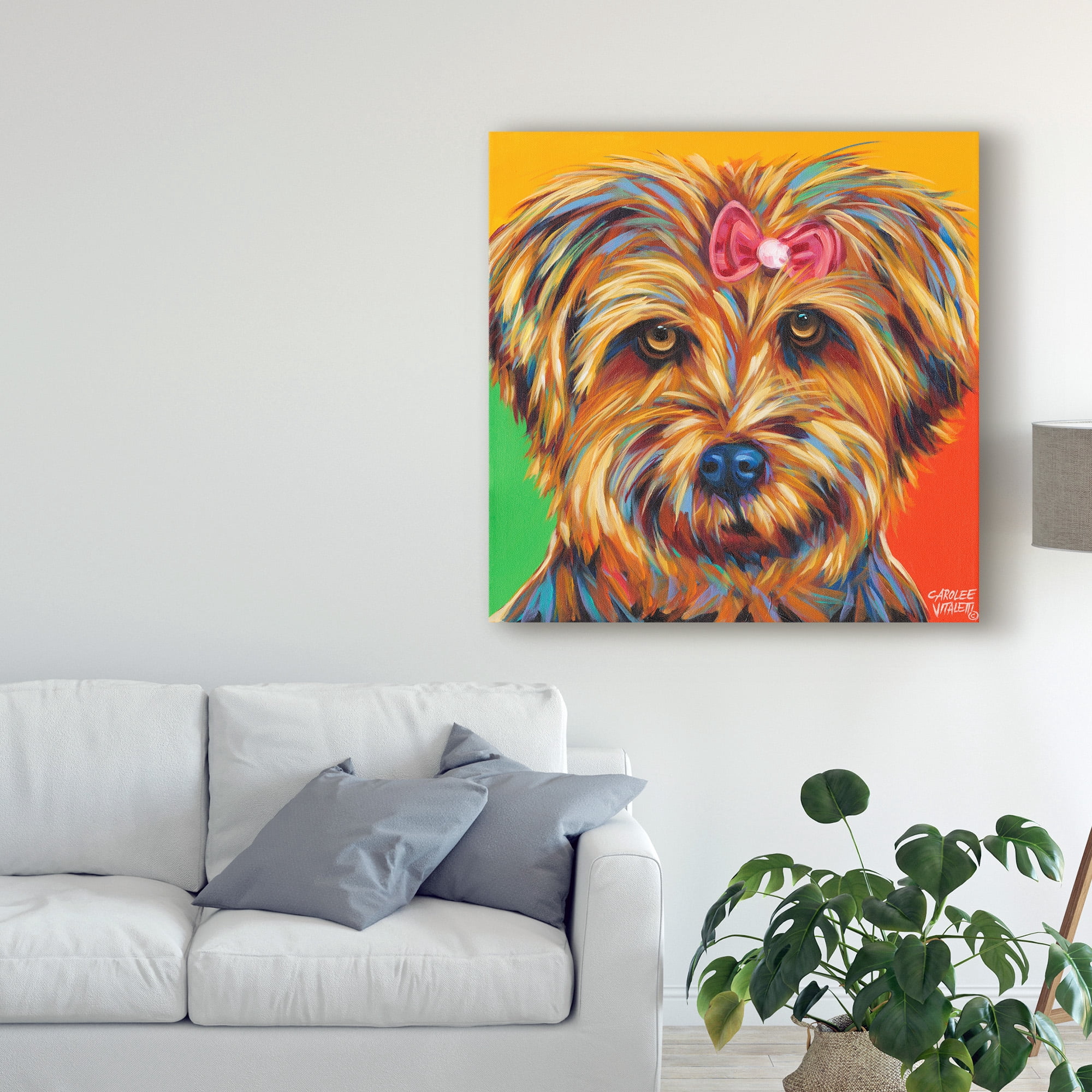 Trademark Fine Art 'Sweet Yorkie I' Canvas Art by Carolee Vitaletti