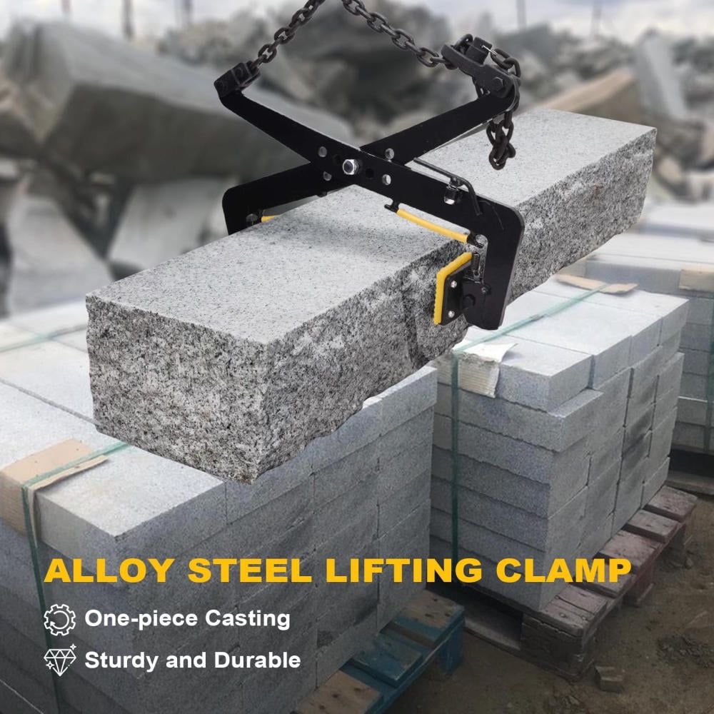 Vertical Stone Scissor Clamps 700Lbs Capacity, 12-17 Inch Adjustable Range for Marble, Glass, and Metal Slab Handling in Warehouses