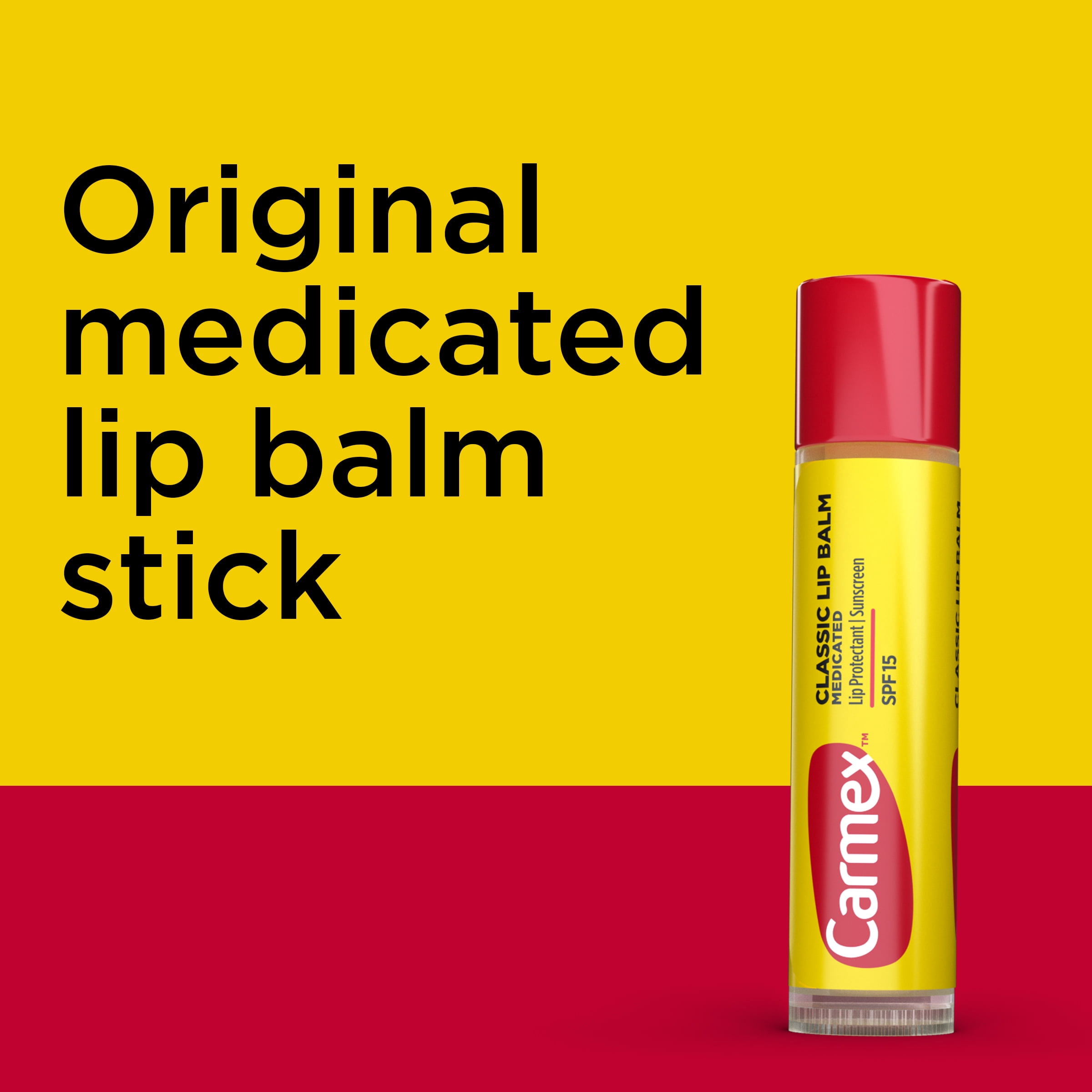 Carmex Classic Medicated Lip Balm, SPF 15, 3 ea (Pack of 6)