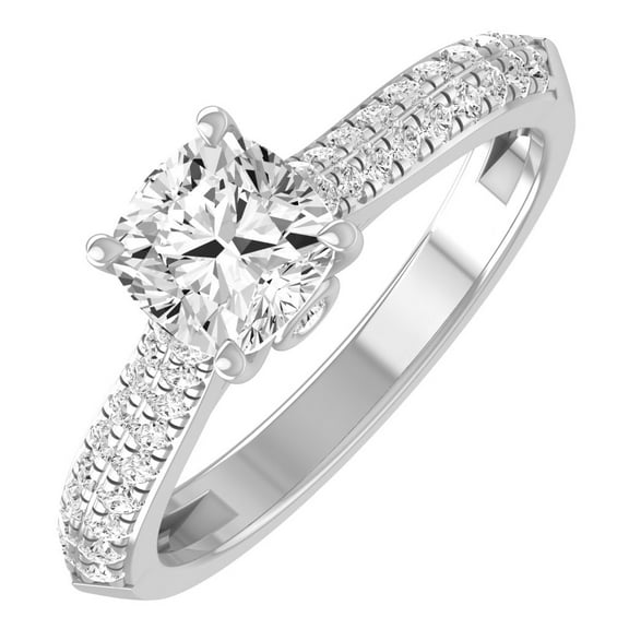 ARAIYA FINE JEWELRY 10K White Gold Lab Grown Diamond Solitaire Engagement Ring (1 5/8 cttw, D-F Color, VS1 Clarity) Size 5