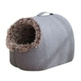 thumbnail image 1 of Transpirable Cat House Nest Dog Bed Kennel lavable para interior al aire libre invierno cálido Gris jinwen casa del gato, 1 of 3