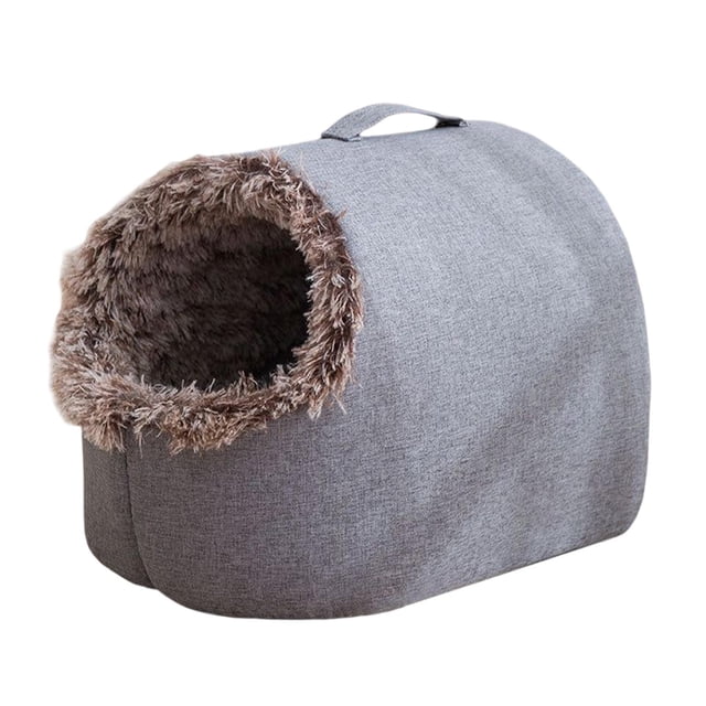 Transpirable Cat House Nest Dog Bed Kennel lavable para interior al aire libre invierno cálido Gris jinwen casa del gato