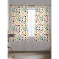 thumbnail image 5 of Sheer Curtains 72 Inches Long, Colorful Eucalyptus Leaves Semi Sheer Curtains Light Filtering Window Treatment, Watercolor Botanical Modern Art Privacy Voile Drapes for Living Room 52x72 Inch, 5 of 7