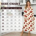 thumbnail image 7 of SEANATIVE Women's Housecoat Soft Cozy Sleepshirt Button Front Nightshirt Long Sleeve Indoor Home Bedroom Dress Long Length Sleepwear, XL, Poinsettia Floral Snowflake Star, 7 of 7
