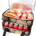 thumbnail image 5 of Leo Double Layered Insulated Lunch Bag with Two Compartments, Large Capacity, Refrigeration Function, and Hand-Carrying - 7.1x11.4x16.1 Inches, 5 of 6