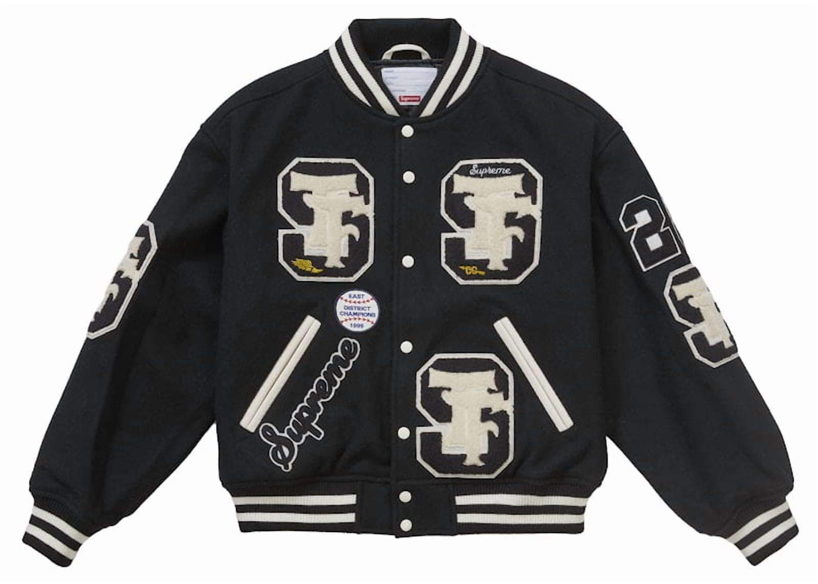 Supreme Men's Praises Varsity Jacket Navy, from StockX - Walmart.com