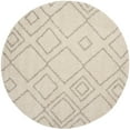 thumbnail image 2 of SAFAVIEH Arizona Basil Geometric Diamonds Shag Area Rug, Ivory/Beige, 5'1" x 5'1" Round, 2 of 6