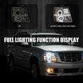 thumbnail image 2 of Spec-D Tuning LED Dual Halo Projector Headlights Smoke Lens Compatible with 2002-2006 Cadillac Escalade All, Left + Right Pair Headlamps Assembly, 2 of 7