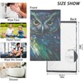thumbnail image 6 of SKYSONIC Hand Towels Set - Bright Green Owl Print for Bathroom Kitchen Travel 16×28 in/2 Pcs, Cotton Bath Towels Lightweight Quickdry for Bathroom Ktichen Travel SPA Gym, 6 of 7