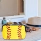 thumbnail image 5 of Paquete de 2 bolsas de maquillaje con estampado de béisbol, bolsa de viaje para cosméticos, bolsa de neopreno impermeable con cremallera para mujeres y niñas, compañeros de equipo de viaje (amarillo) Fokelyi MZQ-0934, 5 of 7