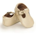 thumbnail image 4 of Baby Girls Mary Jane Flats with Bownot Non Slip Soft Sole PU Leather Newborn Infant Toddler First Walker Cirb Dress Shoes, 4 of 6
